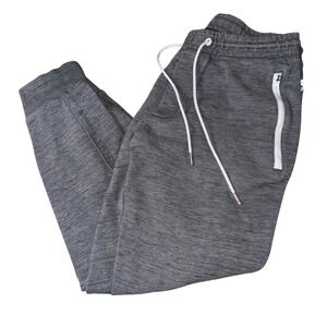 American Eagle Joggers Medium Grey Heathered Slim Fit Zip Pocket Sweatpants